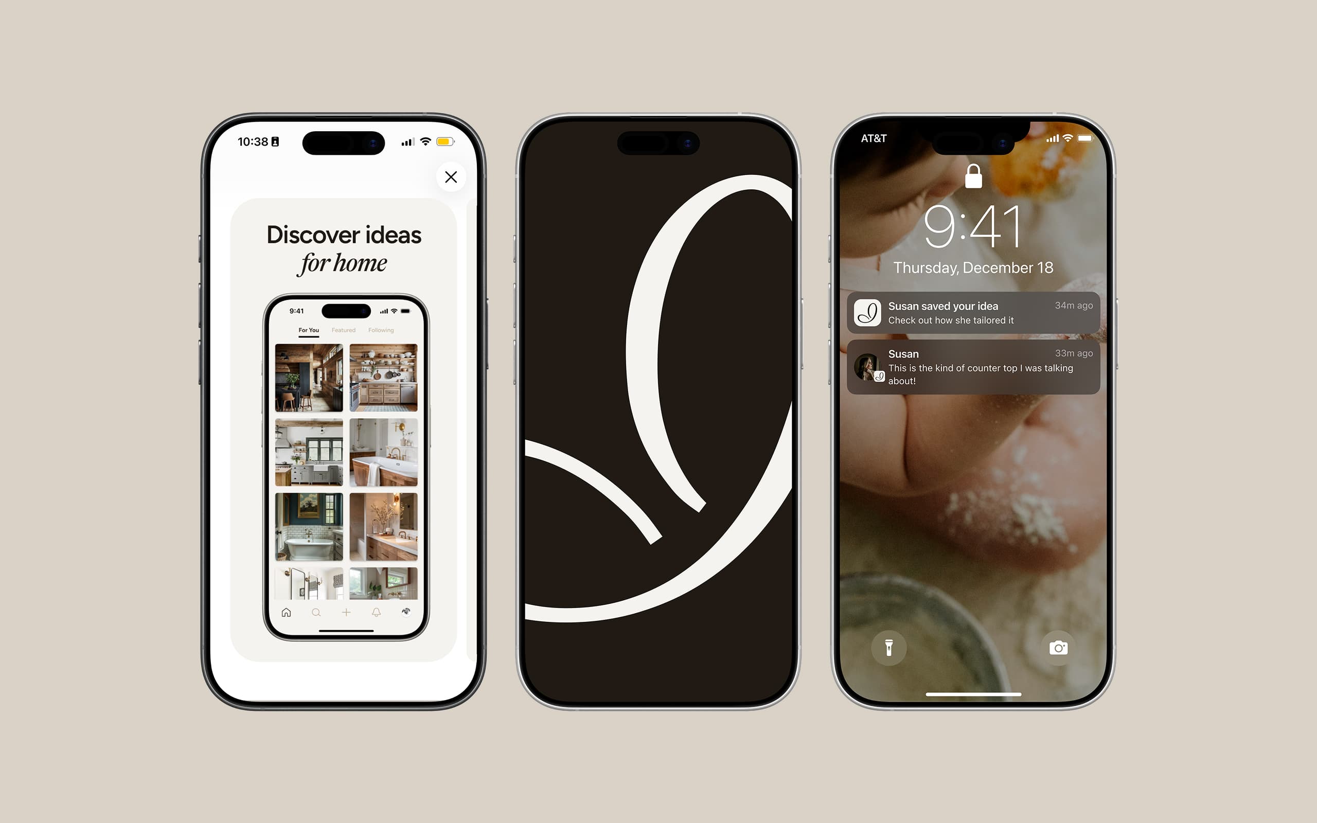Inspo app design work